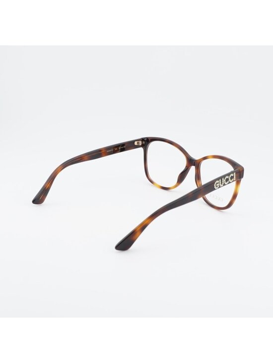 Gucci GG0421O 002 Eyeglasses Havana 55mm Cat Eye Frame main image 8